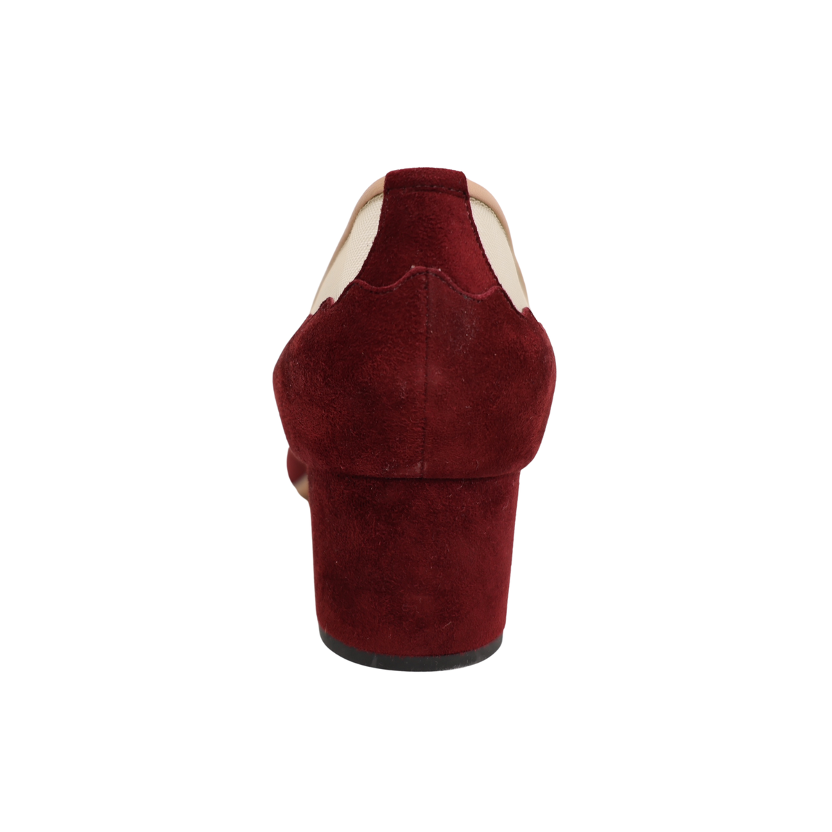 Chloe Suede & Mesh Scallop Tulle Pumps (Size 42)