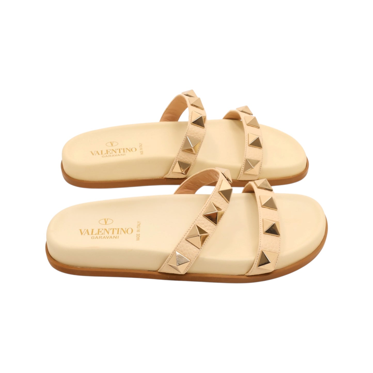 Valentino Rockstud Leather Slides (Size 37)