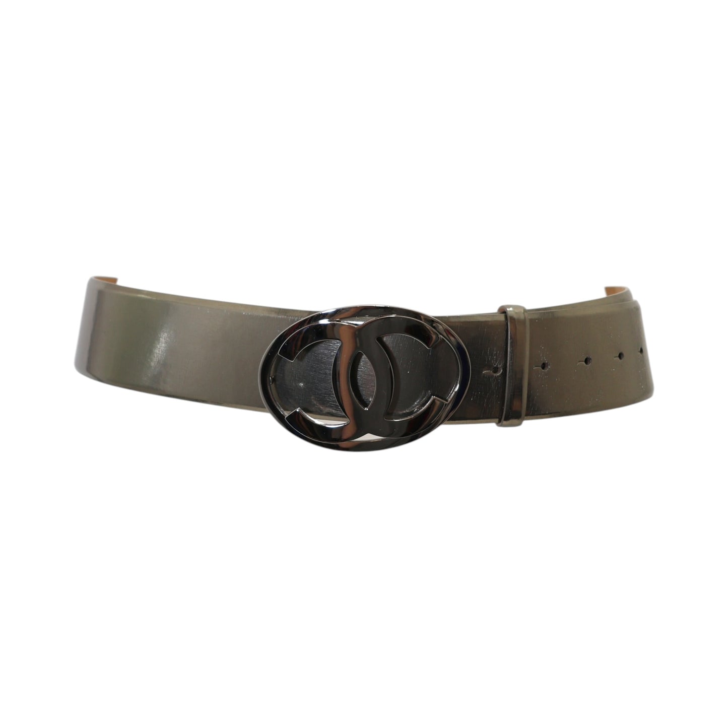 Chanel Calfskin Leather Interlocking CC Logo Belt