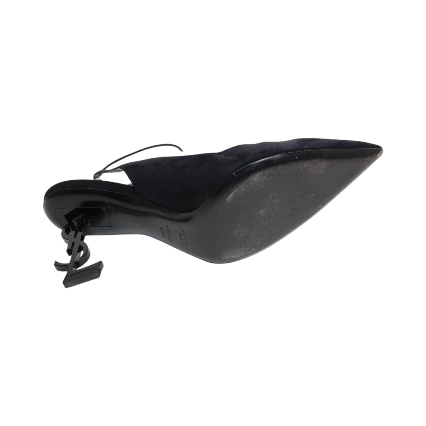 Saint Laurent Opyum Suede Slingback Pumps (Sixe 40.5)