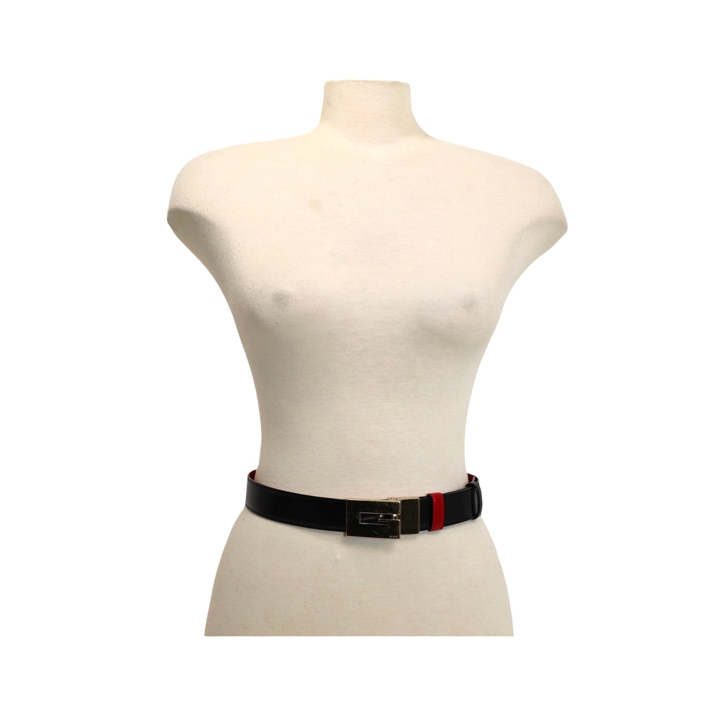 Gucci Vintage G Square Buckle Leather Belt
