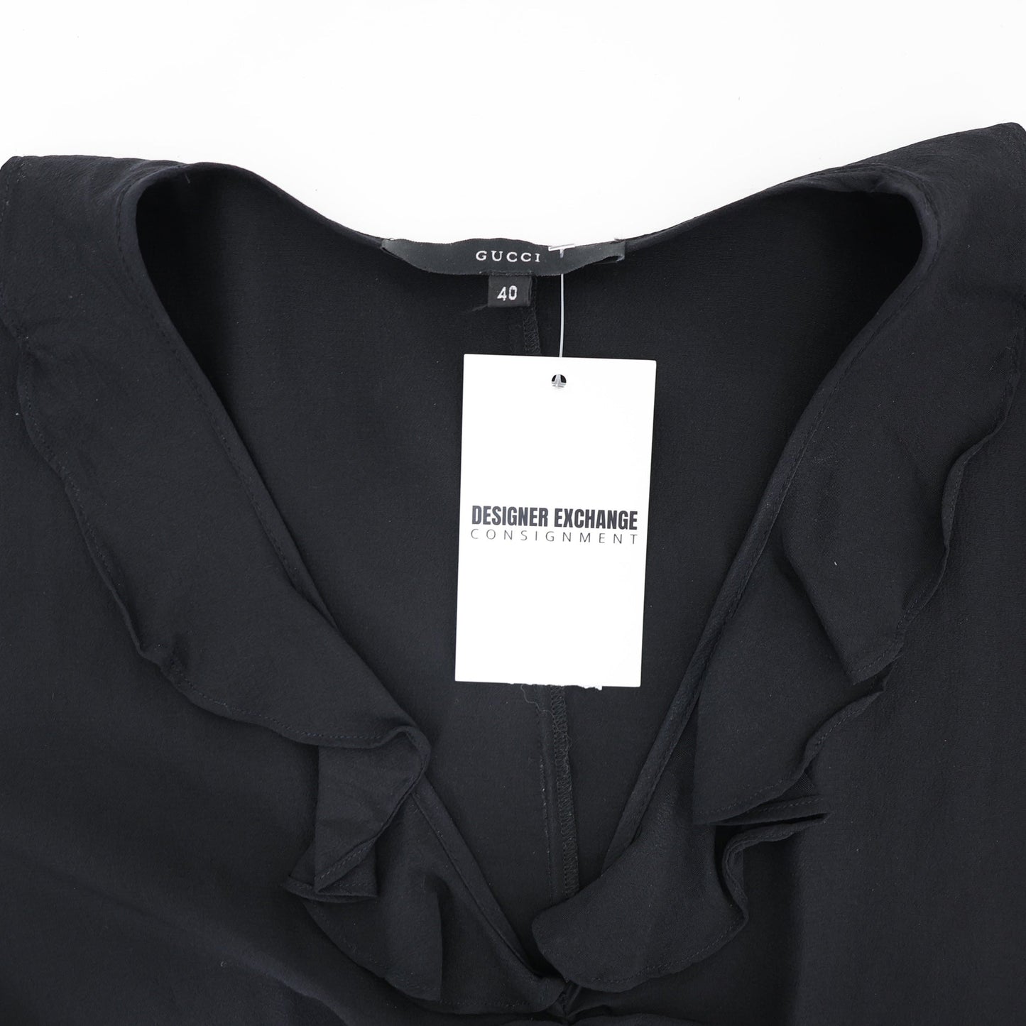 Gucci Vintage S/S 1999 Silk Ruffle Blouse