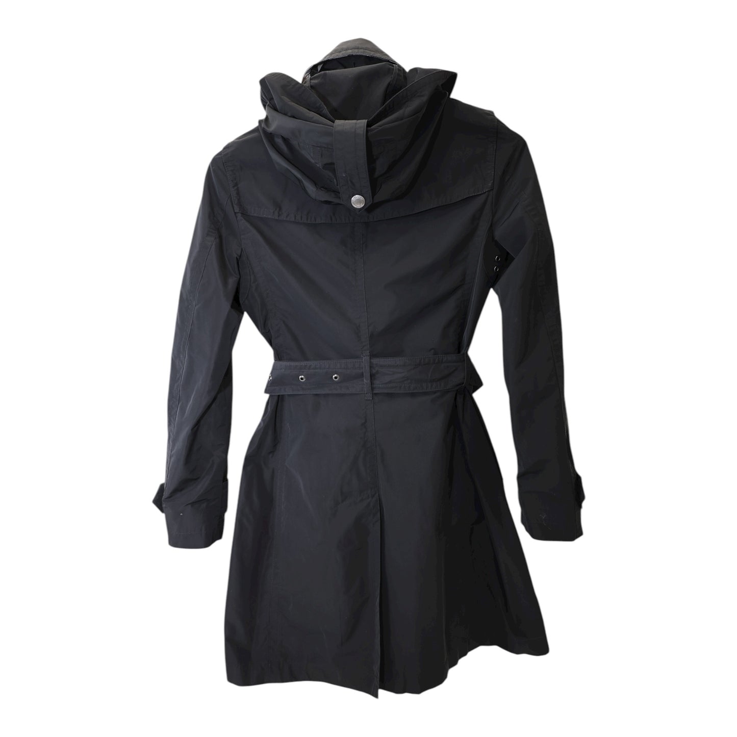 Burberry Brit Double Breasted Hooded Trench Coat