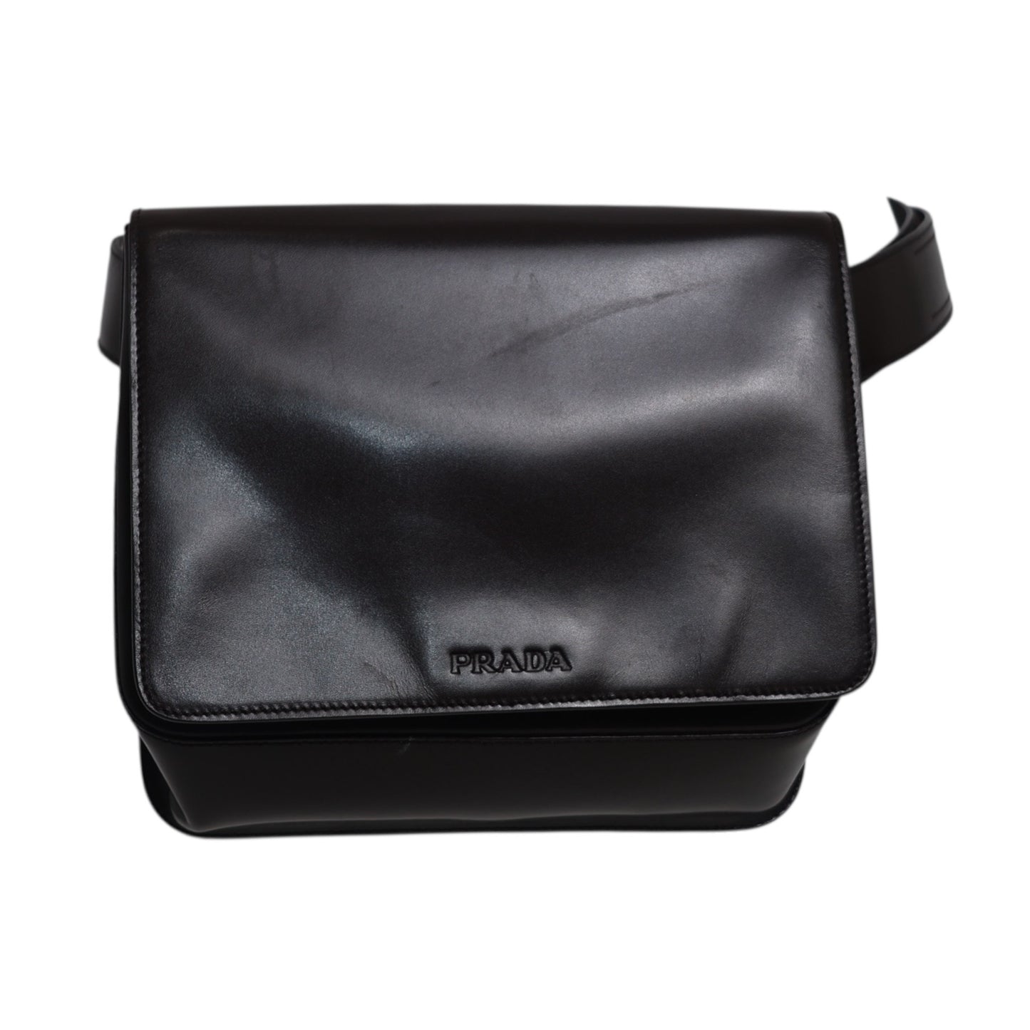 Prada Vintage Brown Leather Belt Bag