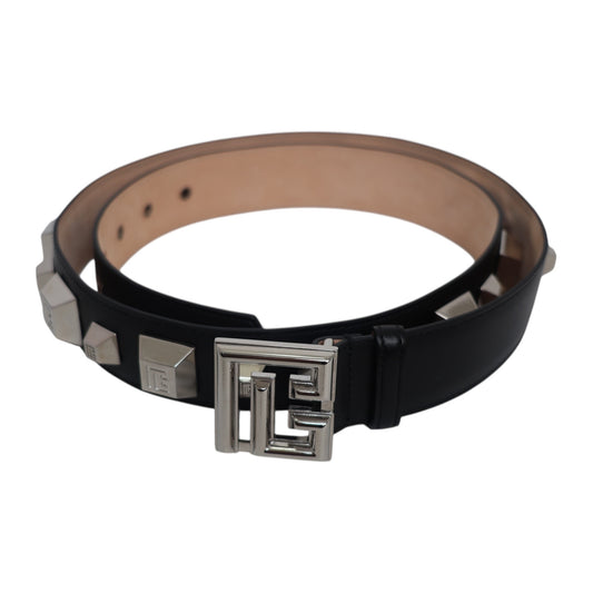Balmain Paris Leather Studded Belt with Box