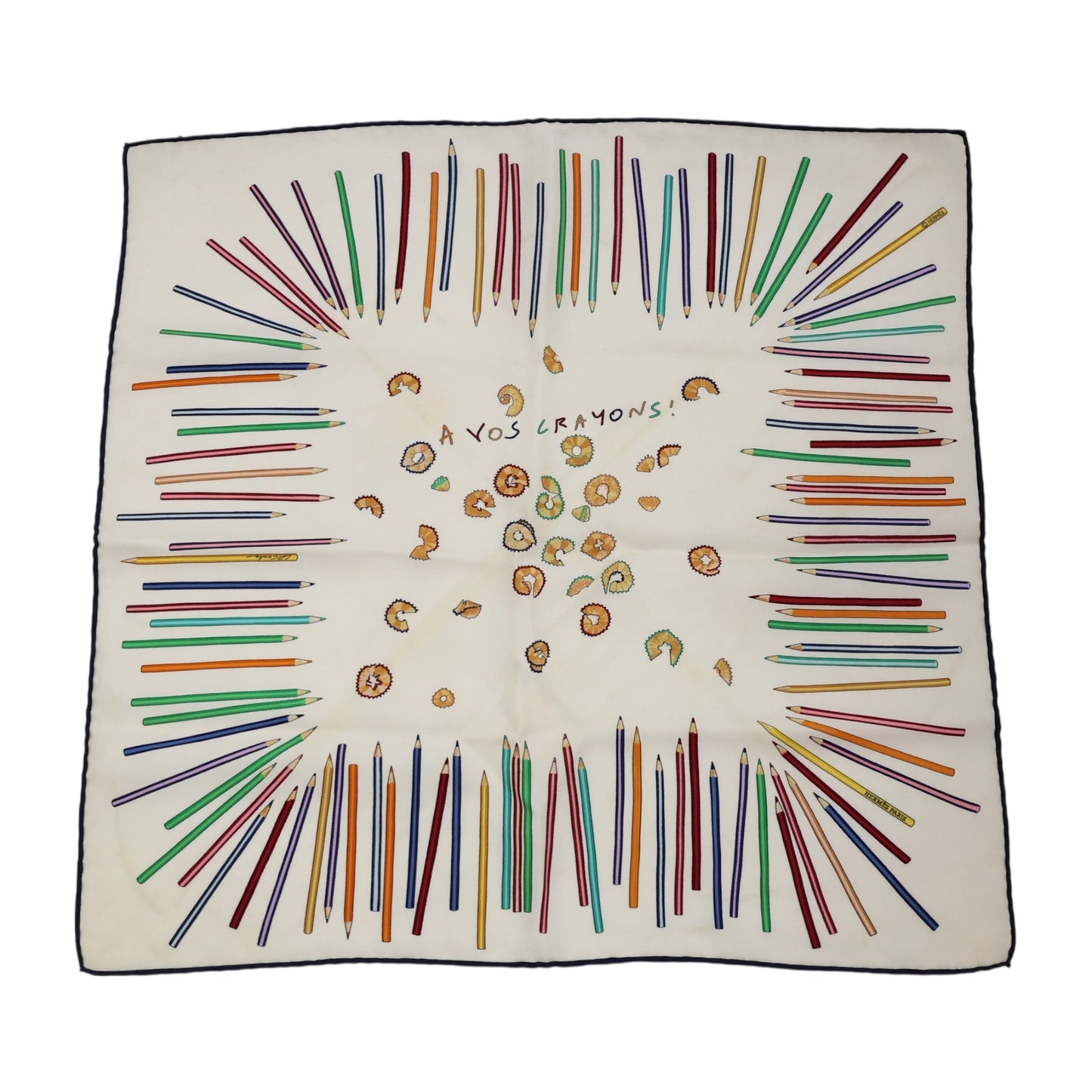 Hermès A Vos Crayons 45 Silk Scarf