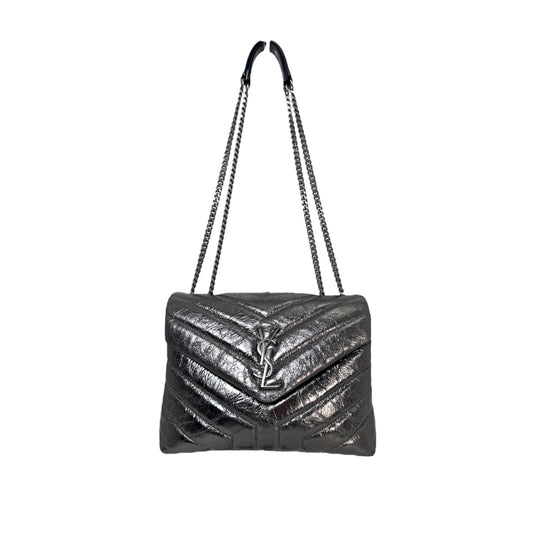 Saint Laurent Matelasse Metallic Leather LouLou Small Bag