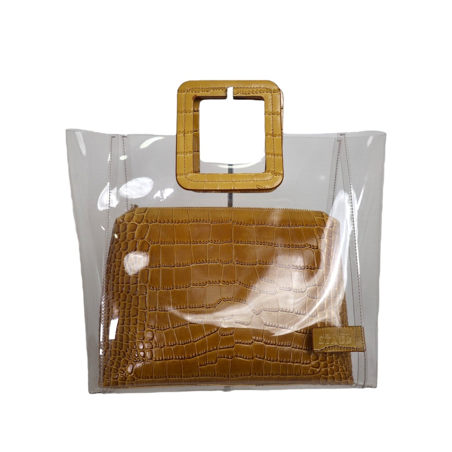 Staud PVC & Embossed Leather Shirley Bag