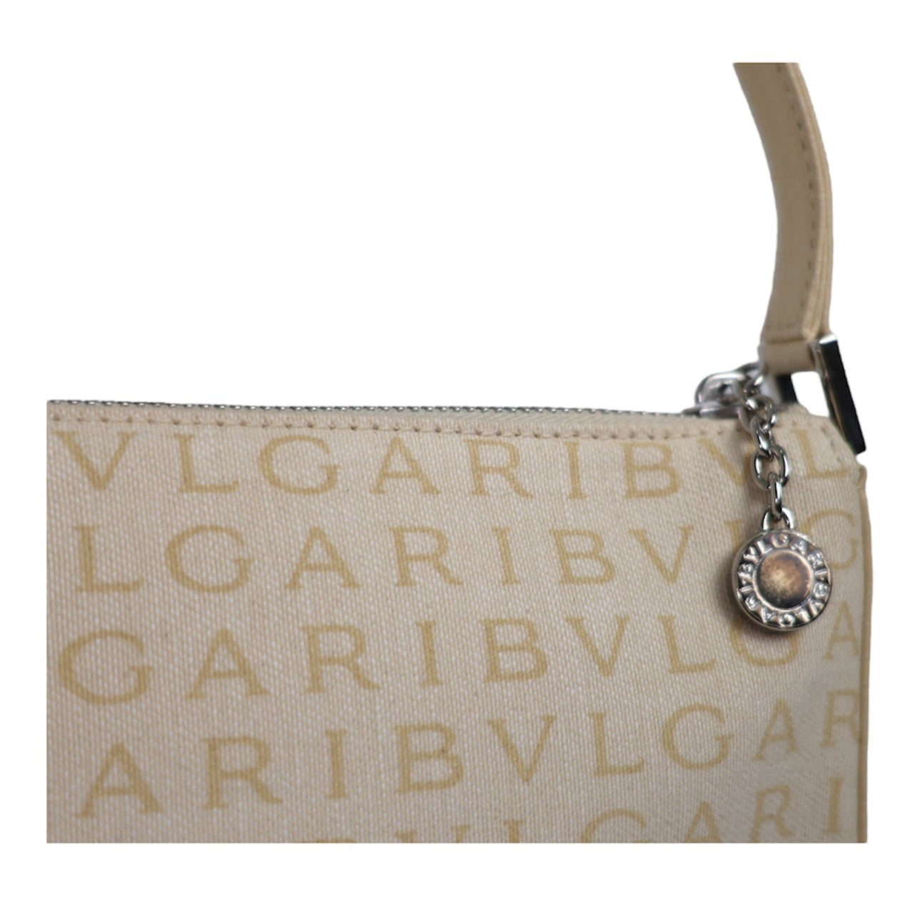 Bvlgari Canvas Monogrammed Shoulder Bag