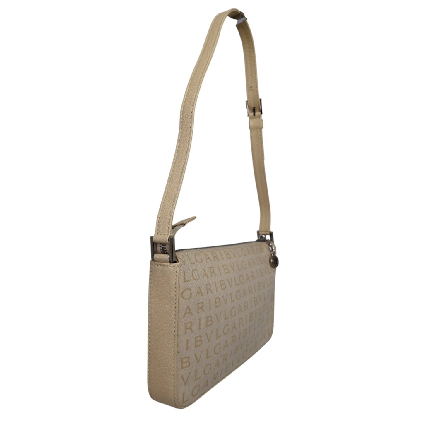 Bvlgari Canvas Monogrammed Shoulder Bag