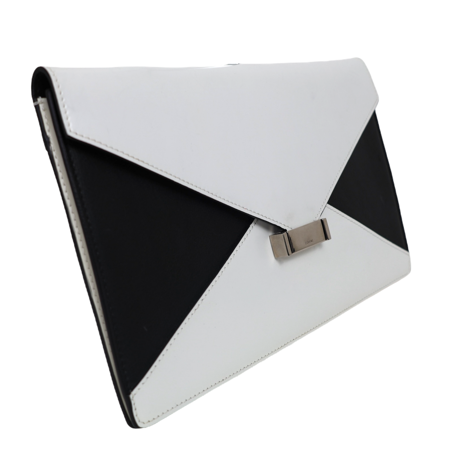 Céline Spazzolato Calfskin Diamond Clutch