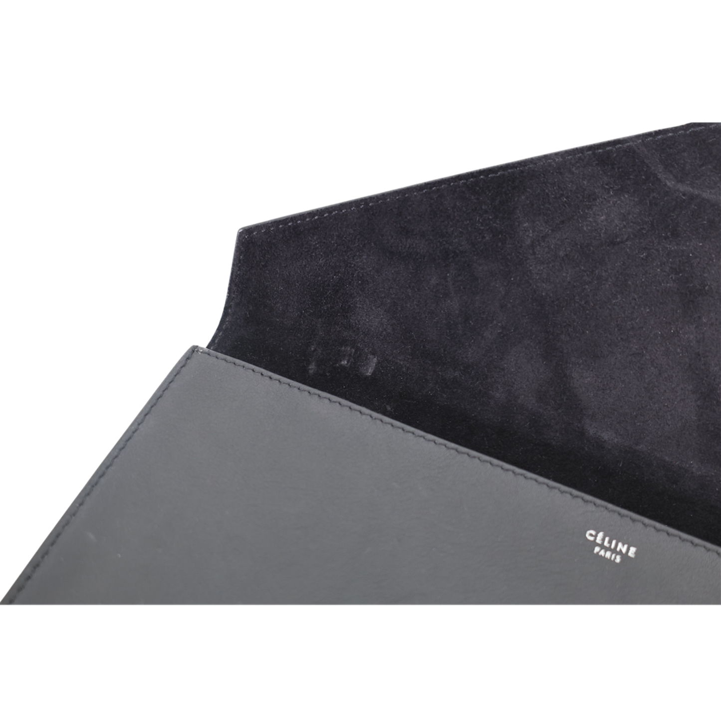 Céline Spazzolato Calfskin Diamond Clutch