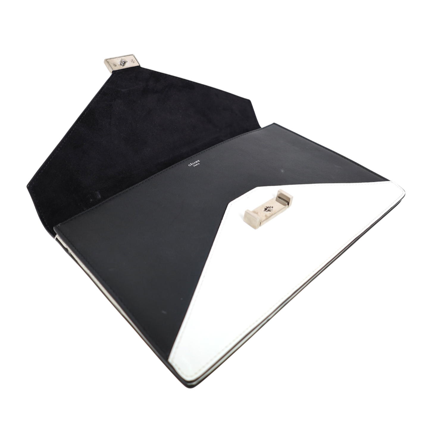 Céline Spazzolato Calfskin Diamond Clutch