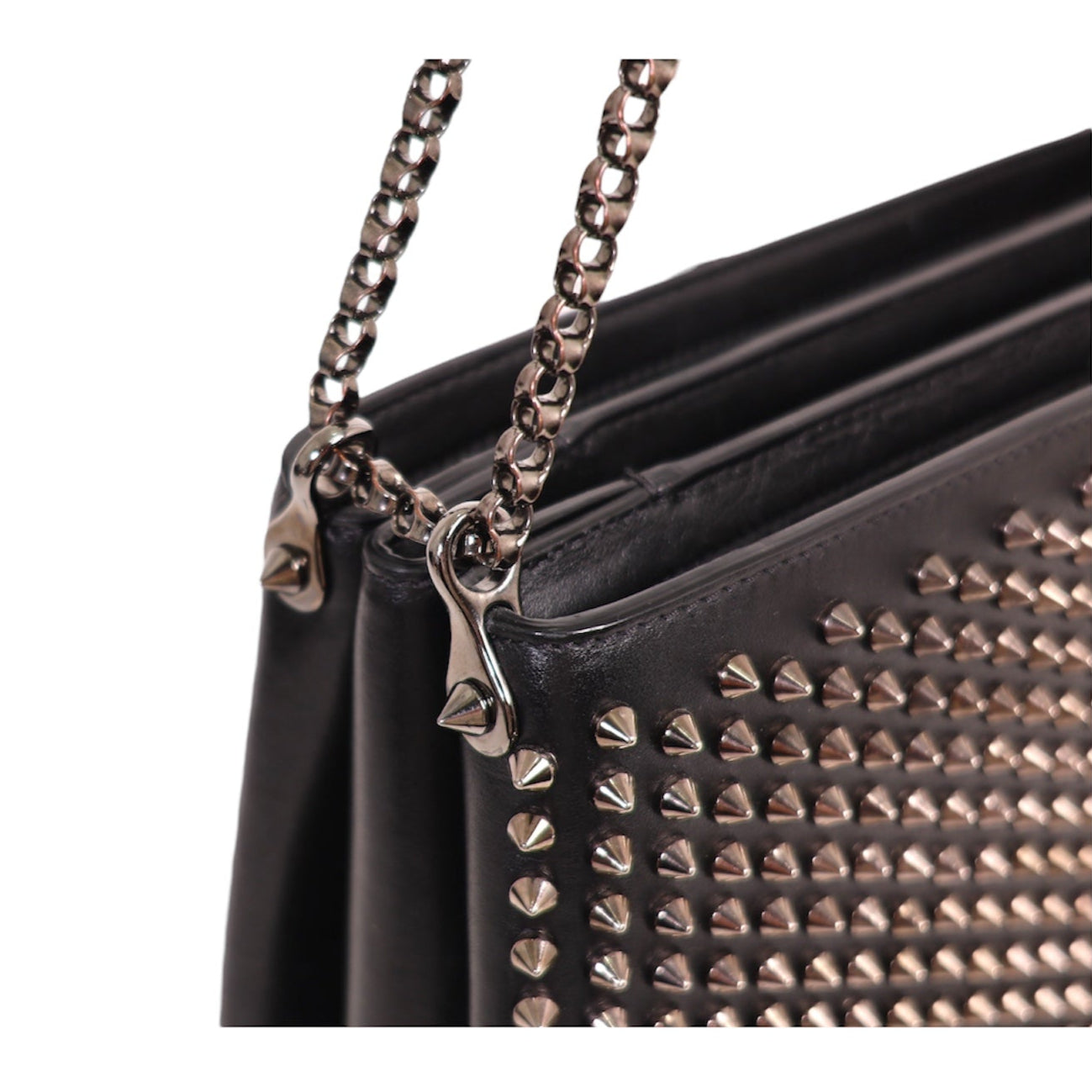 Christian Louboutin Triloubi Studded Leather Shoulder Bag