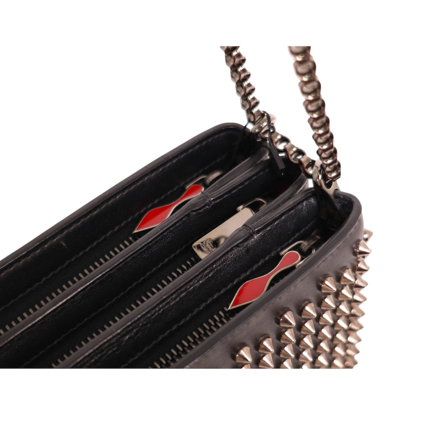 Christian Louboutin Triloubi Studded Leather Shoulder Bag