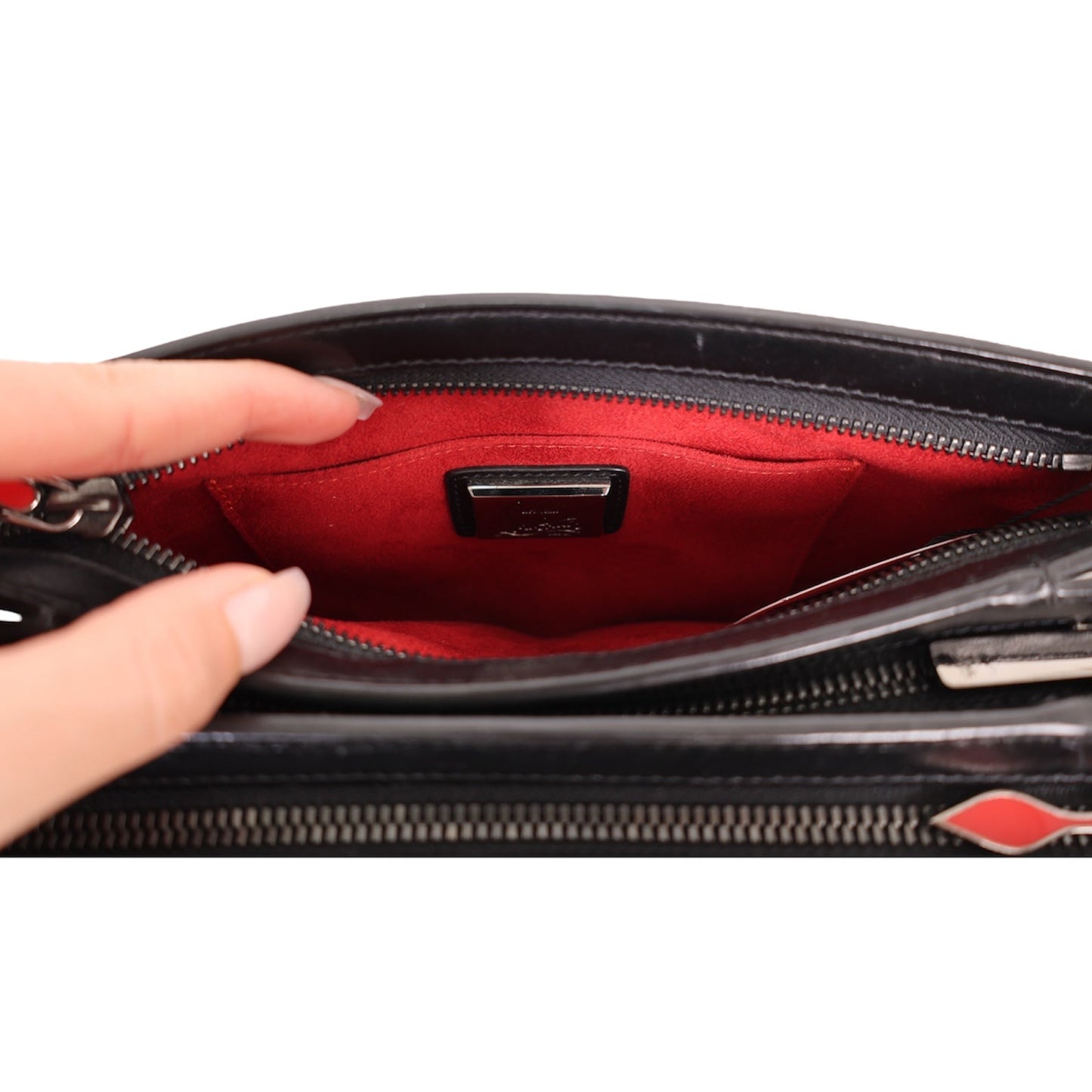 Christian Louboutin Triloubi Studded Leather Shoulder Bag