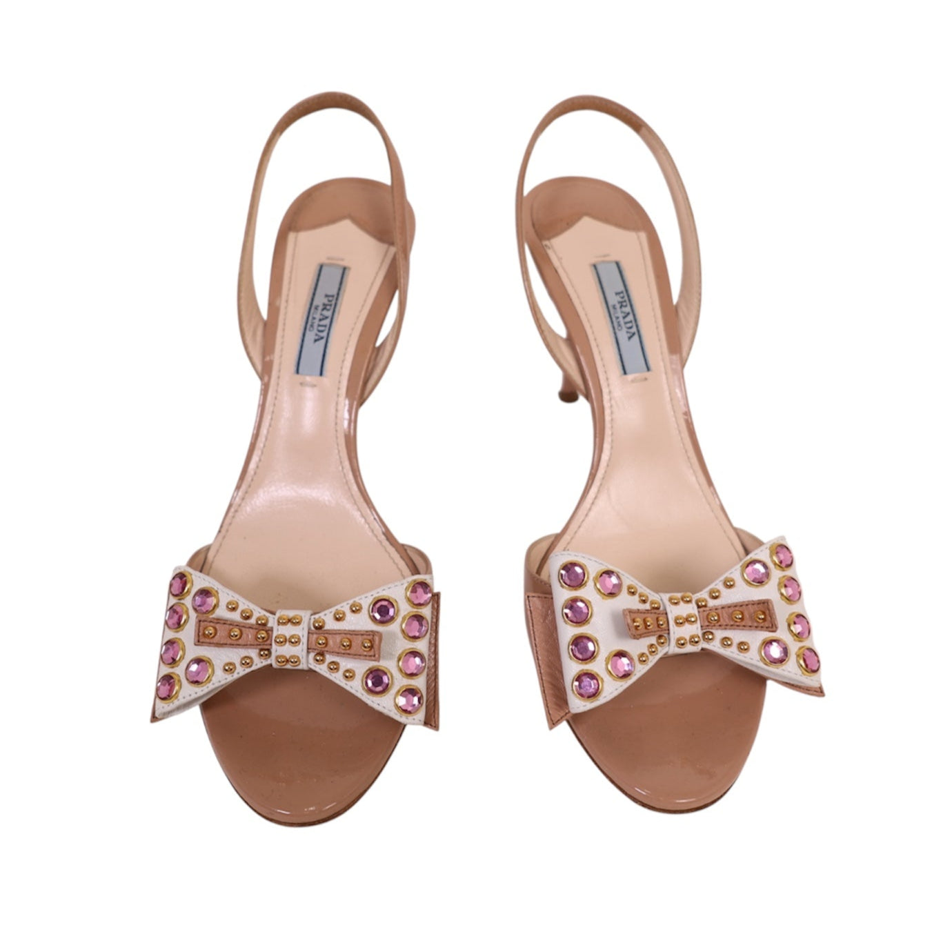 Prada Patent Leather Slingback Sandal Pumps (Size 38.5)