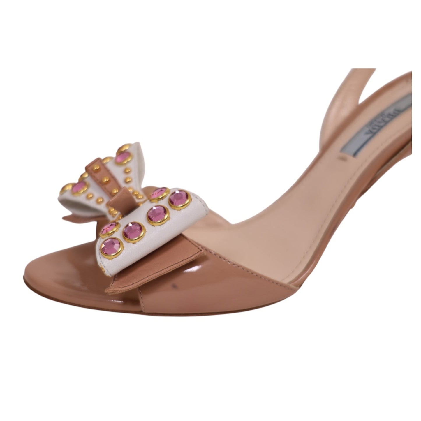 Prada Patent Leather Slingback Sandal Pumps (Size 38.5)