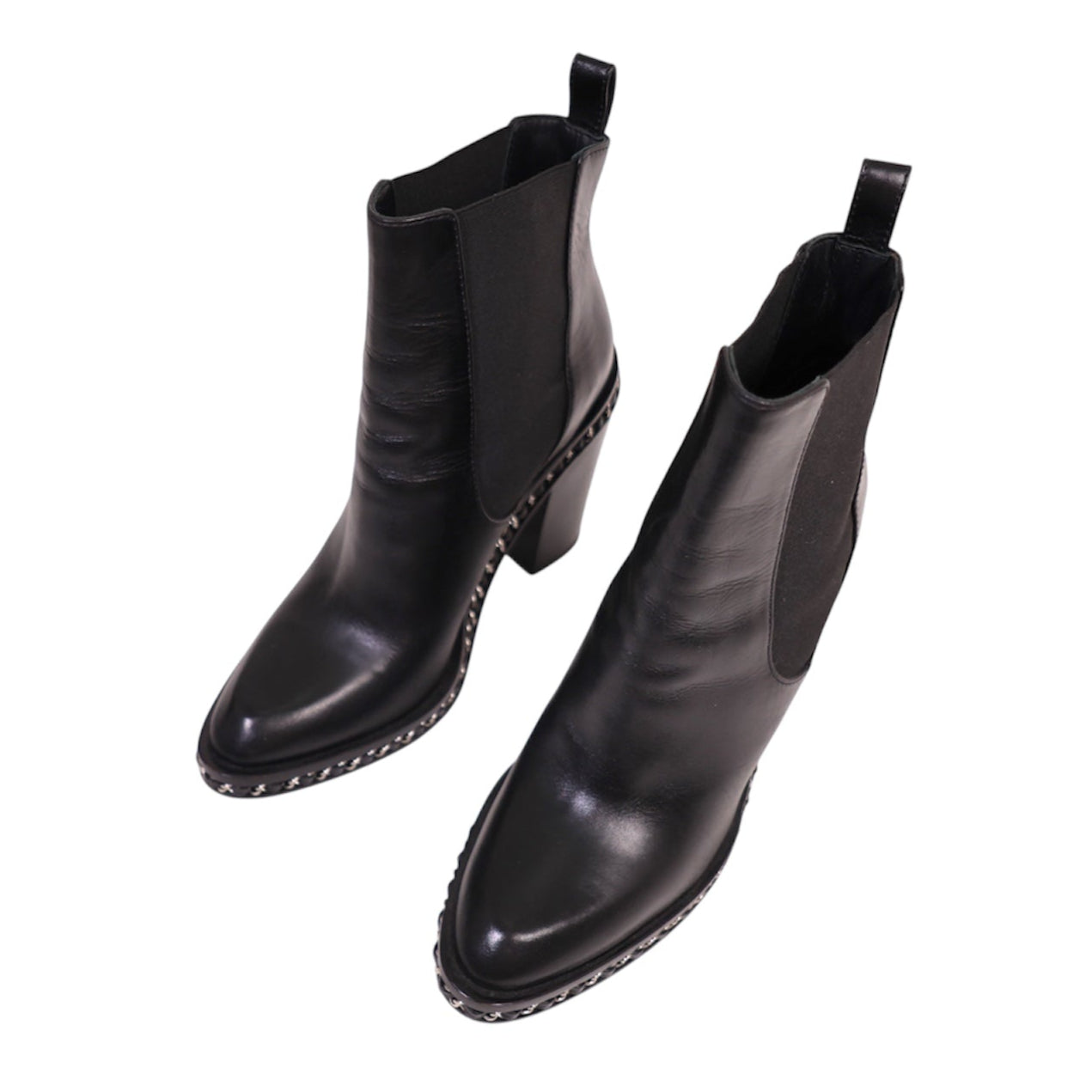 Chanel F/W 2013 Runway Chain Embellished Chelsea Boots (Size 39.5)