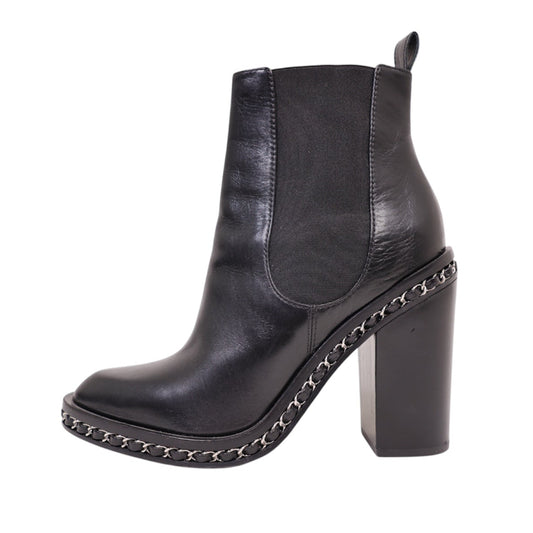 Chanel F/W 2013 Runway Chain Embellished Chelsea Boots (Size 39.5)