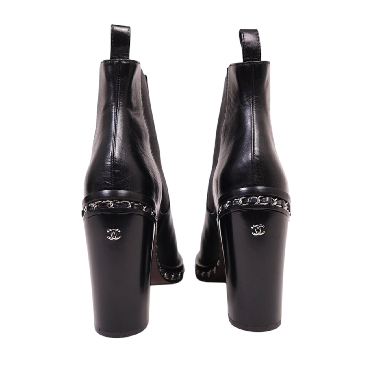 Chanel F/W 2013 Runway Chain Embellished Chelsea Boots (Size 39.5)