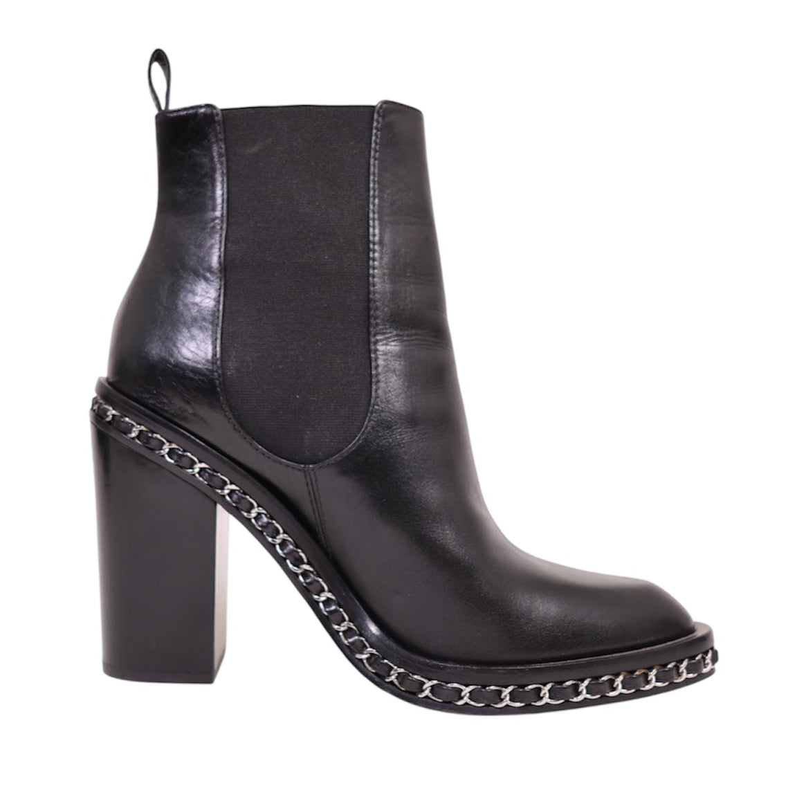 Chanel F/W 2013 Runway Chain Embellished Chelsea Boots (Size 39.5)