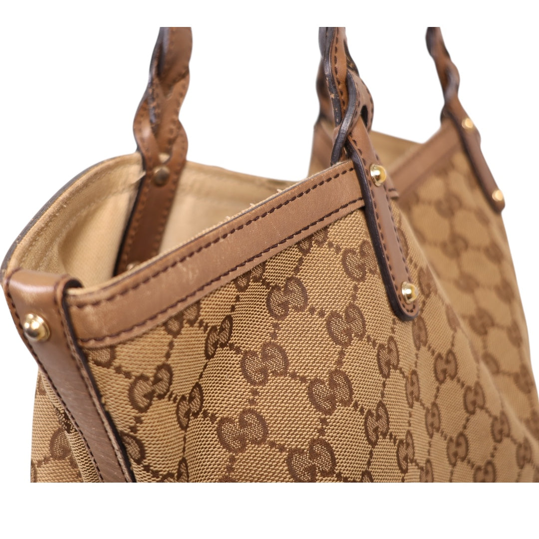 Gucci GG Canvas Craft Medium Tote Bag
