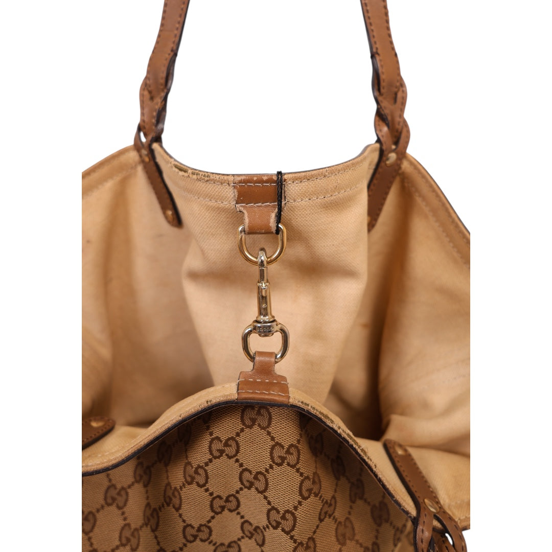 Gucci GG Canvas Craft Medium Tote Bag