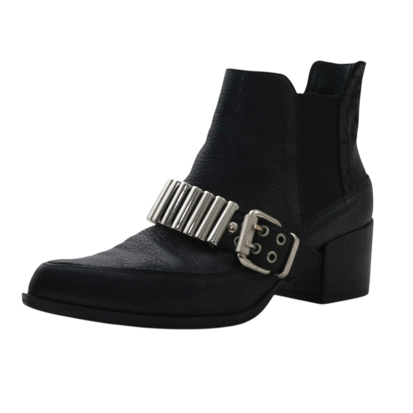 Alexander McQueen Leather Chain-Link Chelsea Boots (Size 38)