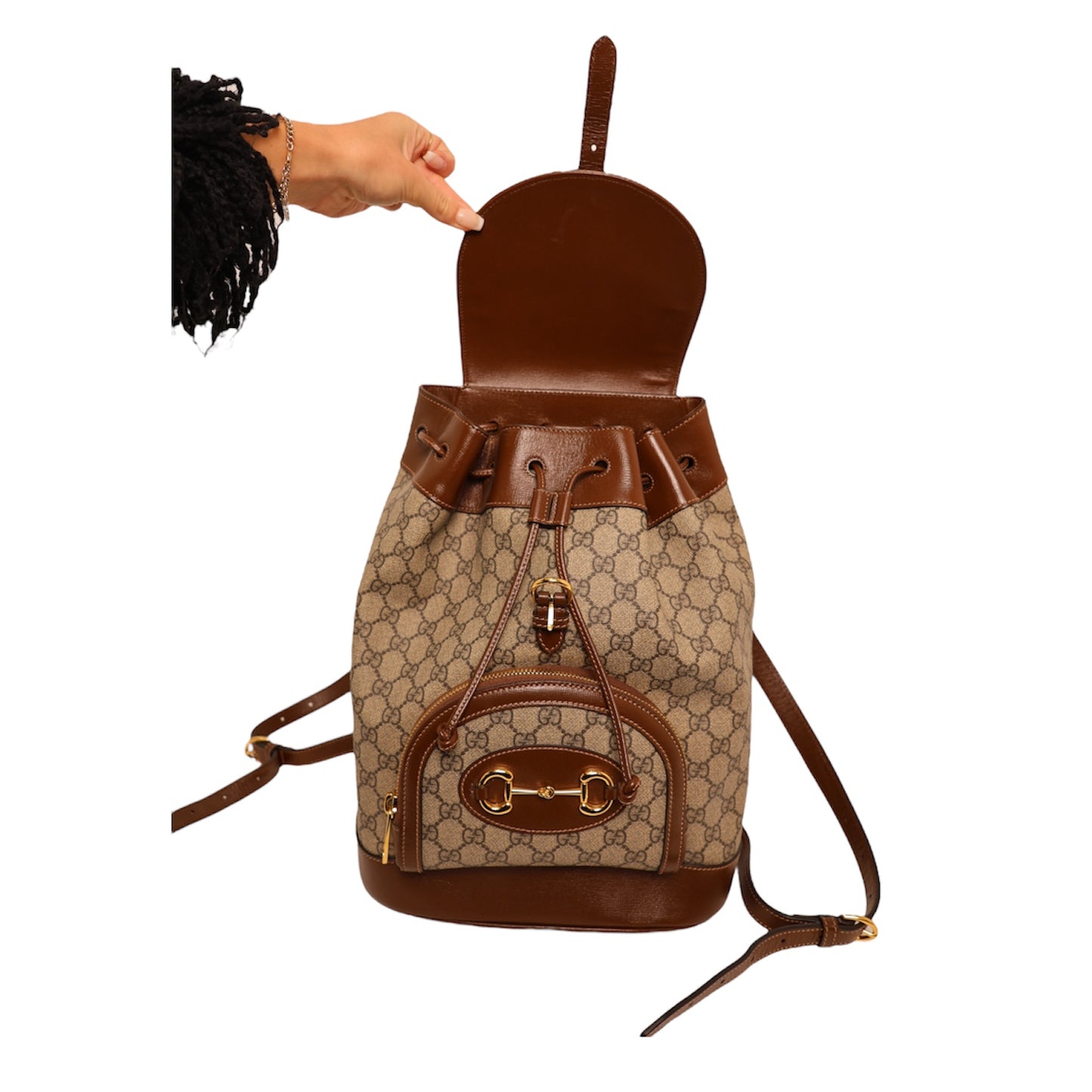 Gucci 1955 Horsebit GG Supreme Canvas Backpack