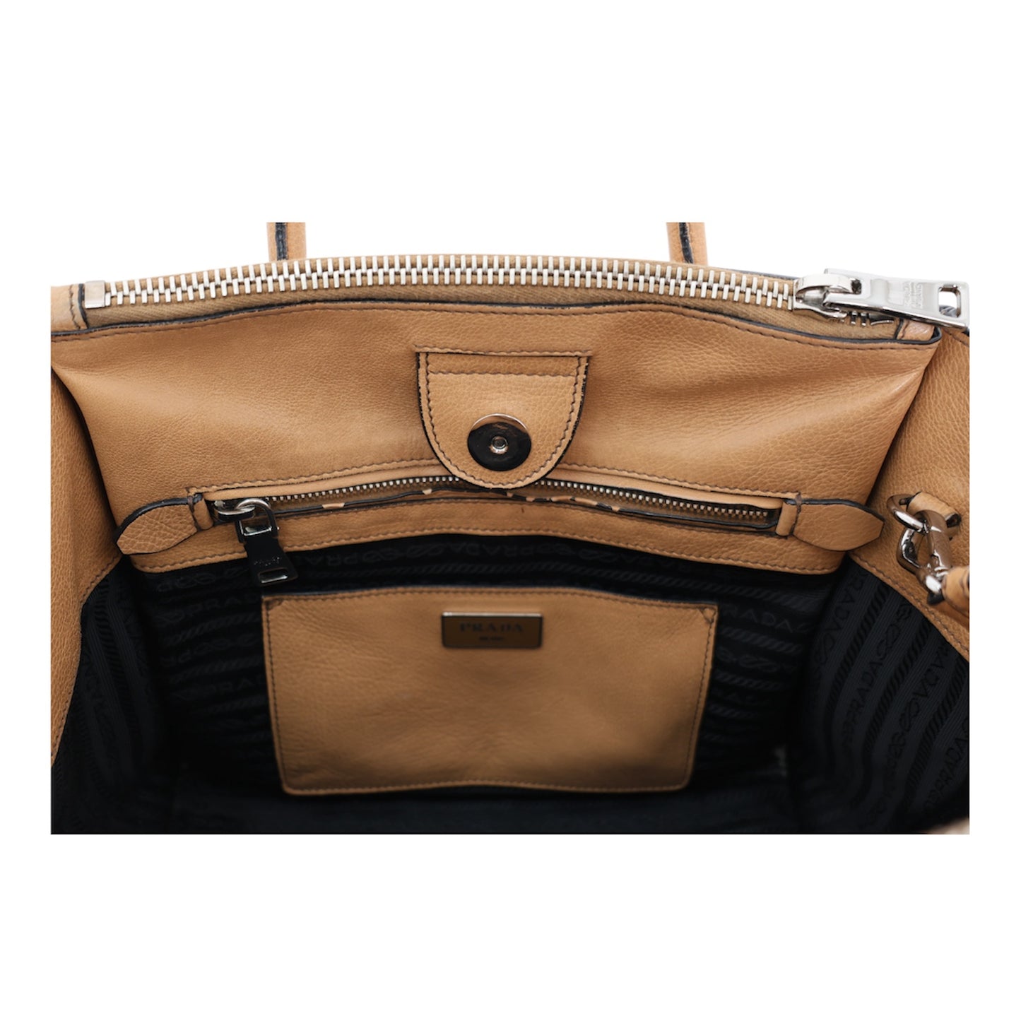 Prada Glace Calf Twin Pocket Tote