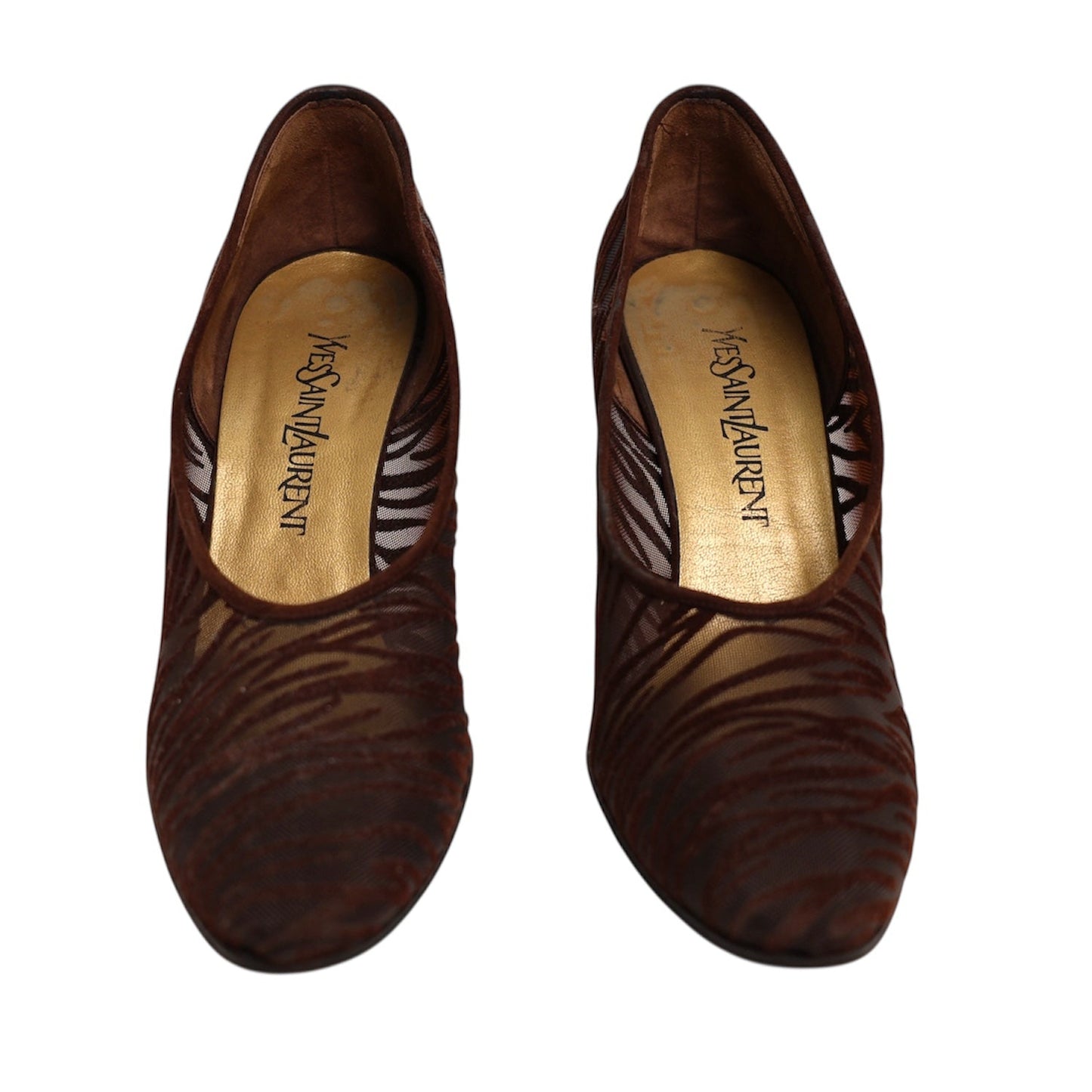 Saint Laurent Vintage Zebra Mesh Pumps (Size 8.5)