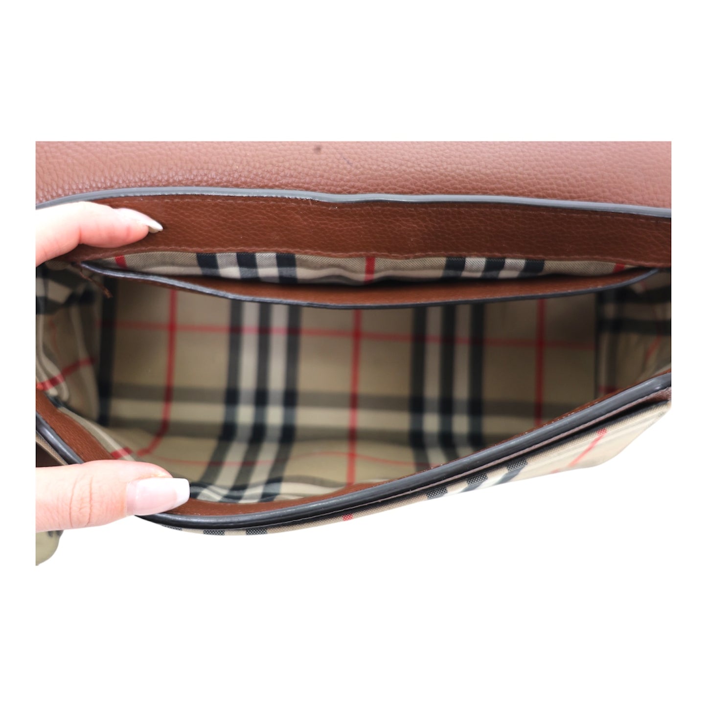 Burberry Note Nova Check Shoulder Bag