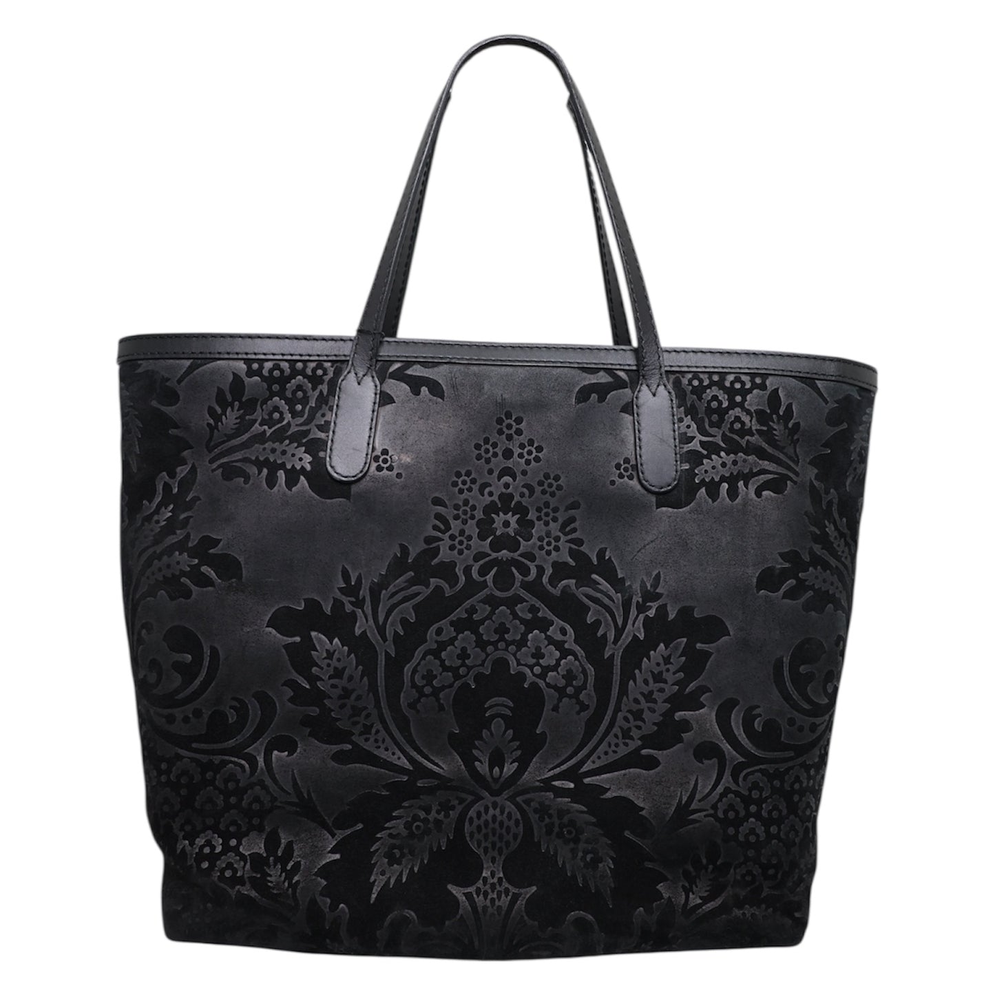 Gucci Nubuck Brocade Soft Stirrup Tote