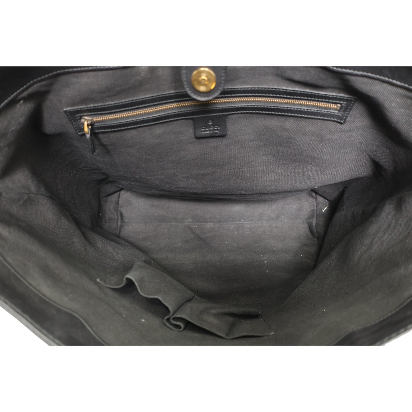 Gucci Nubuck Brocade Soft Stirrup Tote