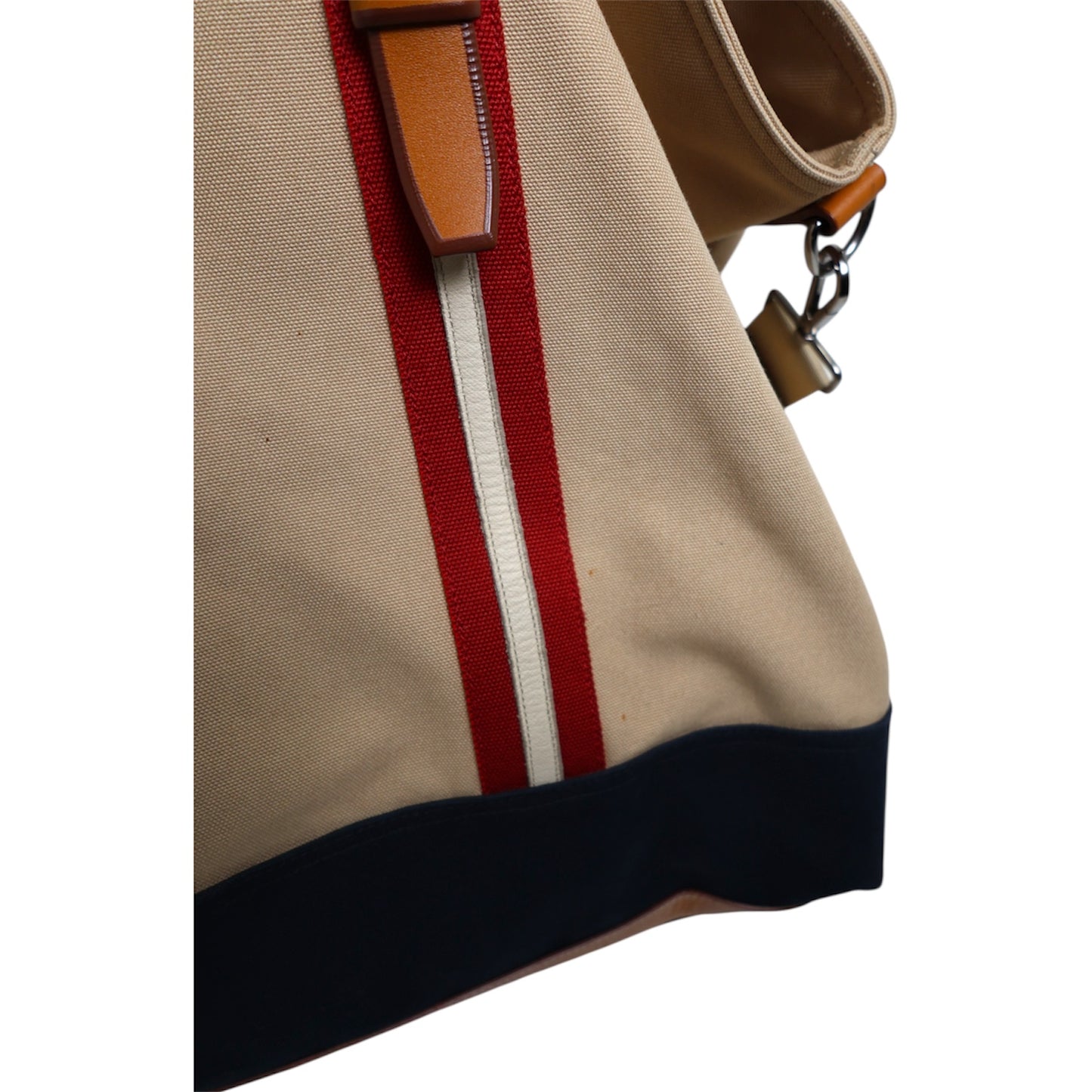 Prada Canapa Saffiano Trim Two Way Tote
