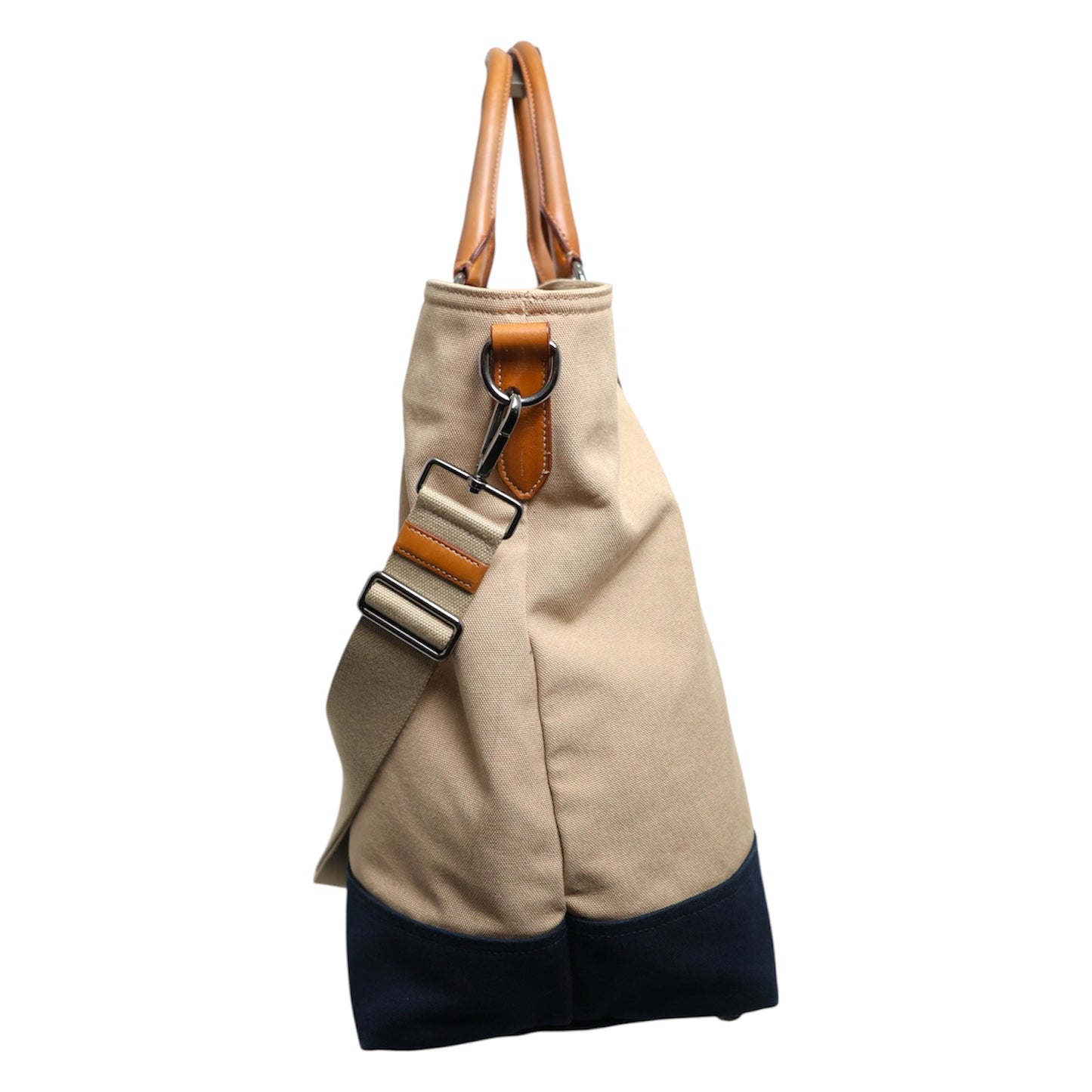 Prada Canapa Saffiano Trim Two Way Tote
