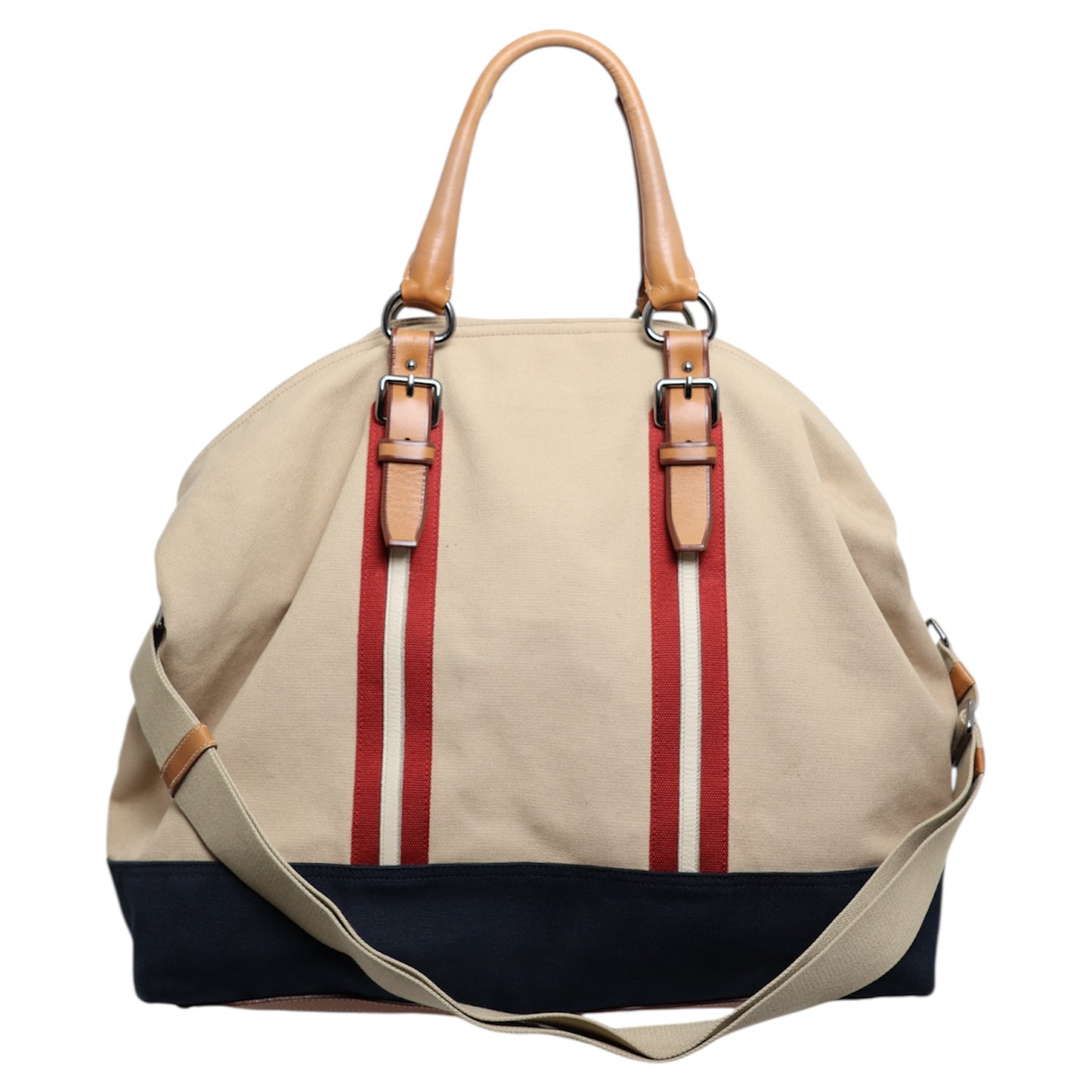 Prada Canapa Saffiano Trim Two Way Tote