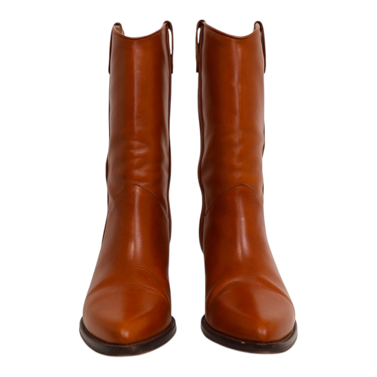 Maje Freewest Leather Cowboy Boots (Size 39)