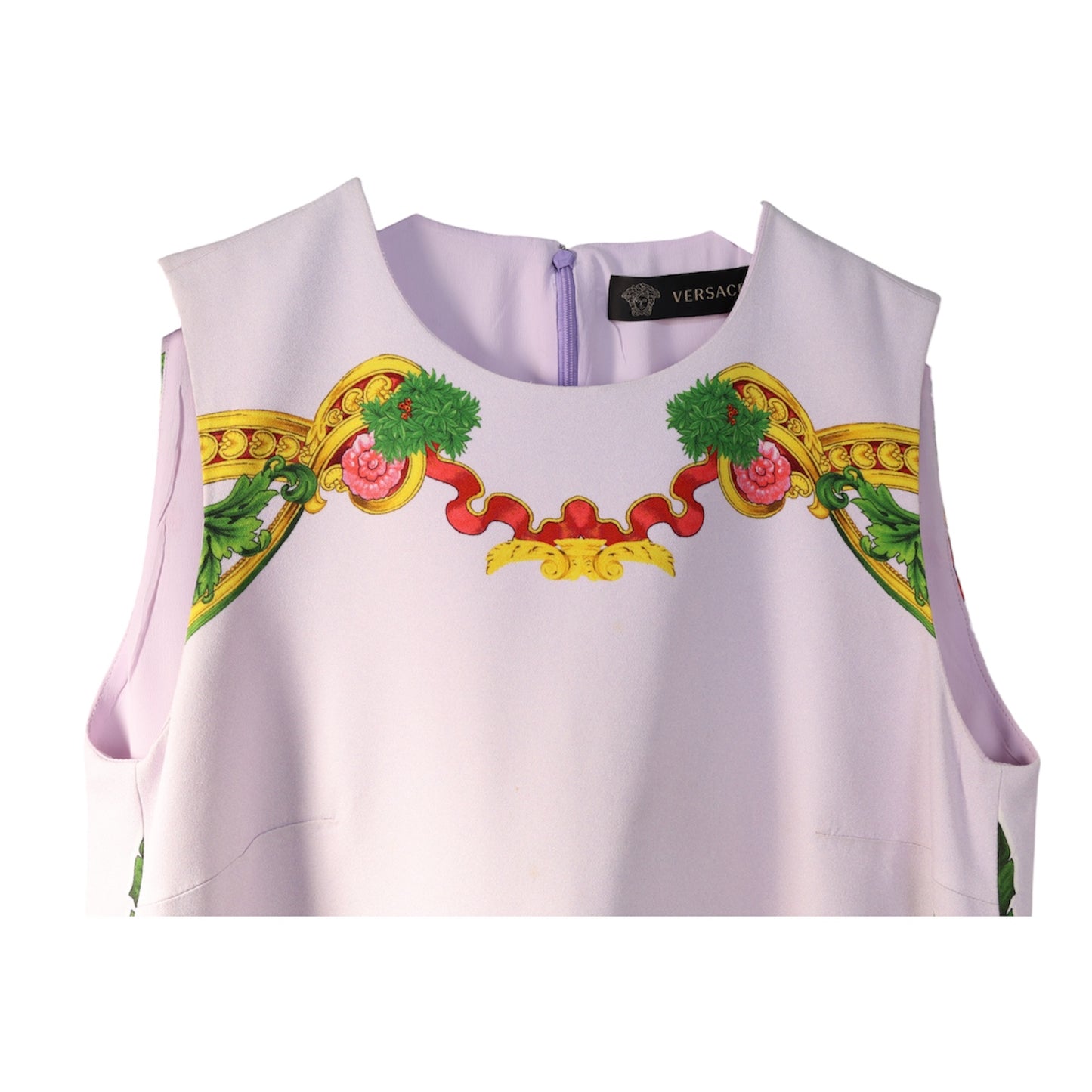 Versace Beverly Palm Print Cady Dress