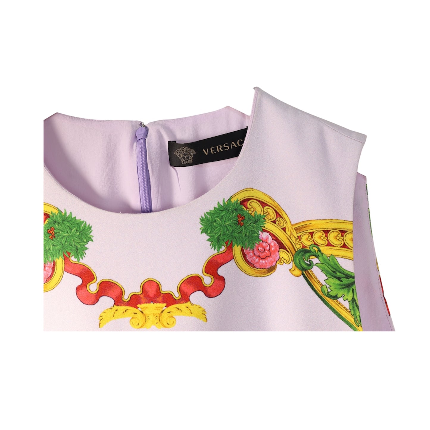 Versace Beverly Palm Print Cady Dress