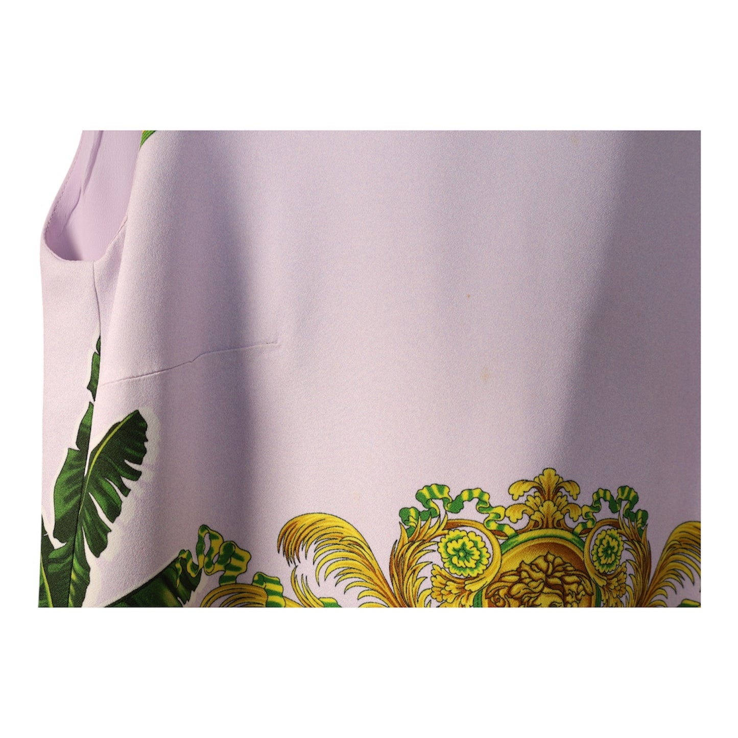 Versace Beverly Palm Print Cady Dress