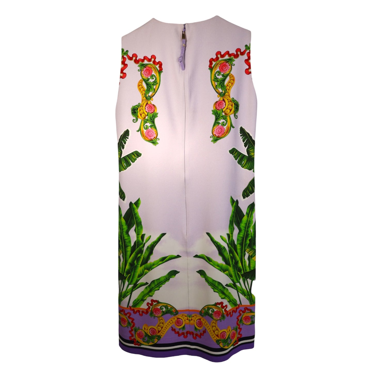 Versace Beverly Palm Print Cady Dress