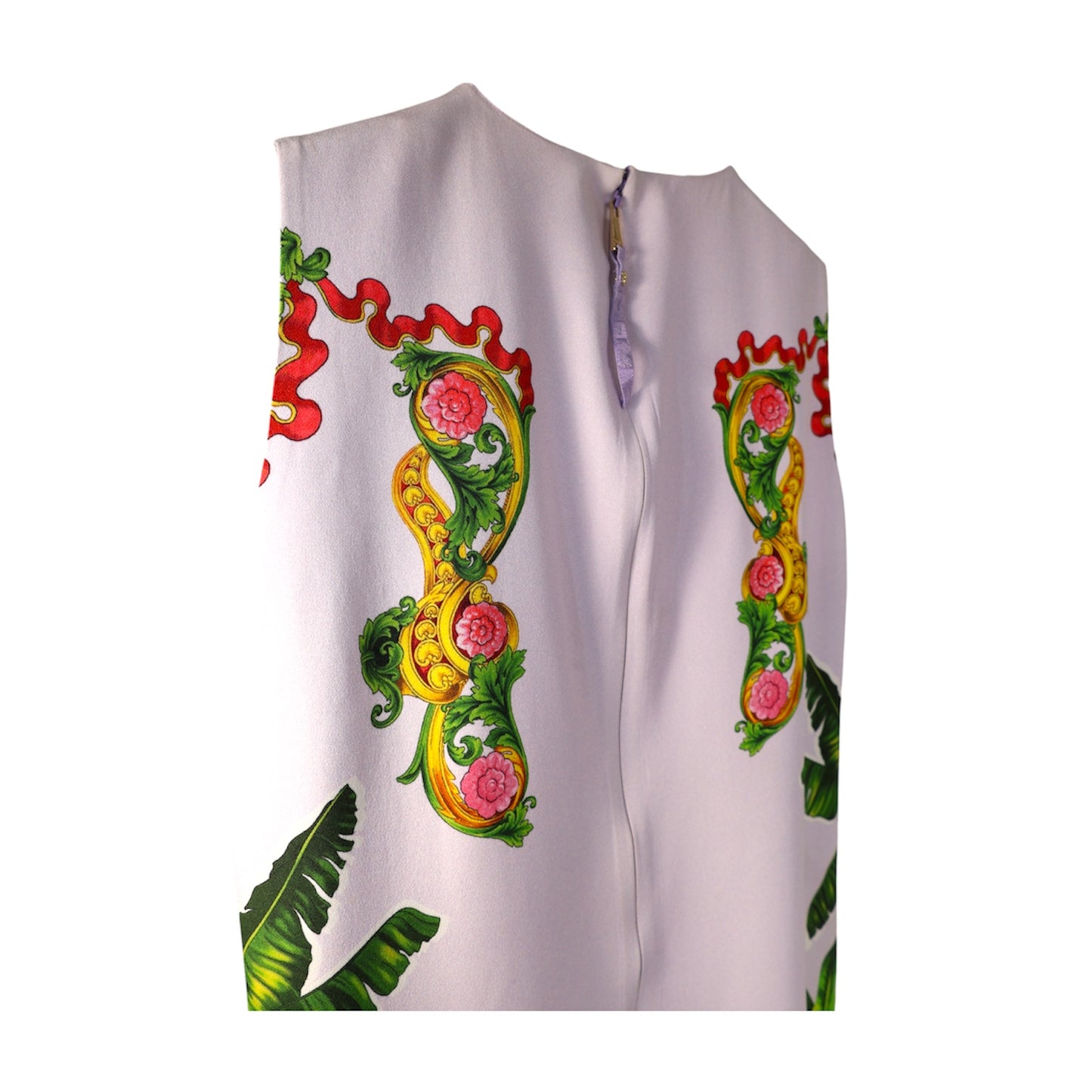 Versace Beverly Palm Print Cady Dress