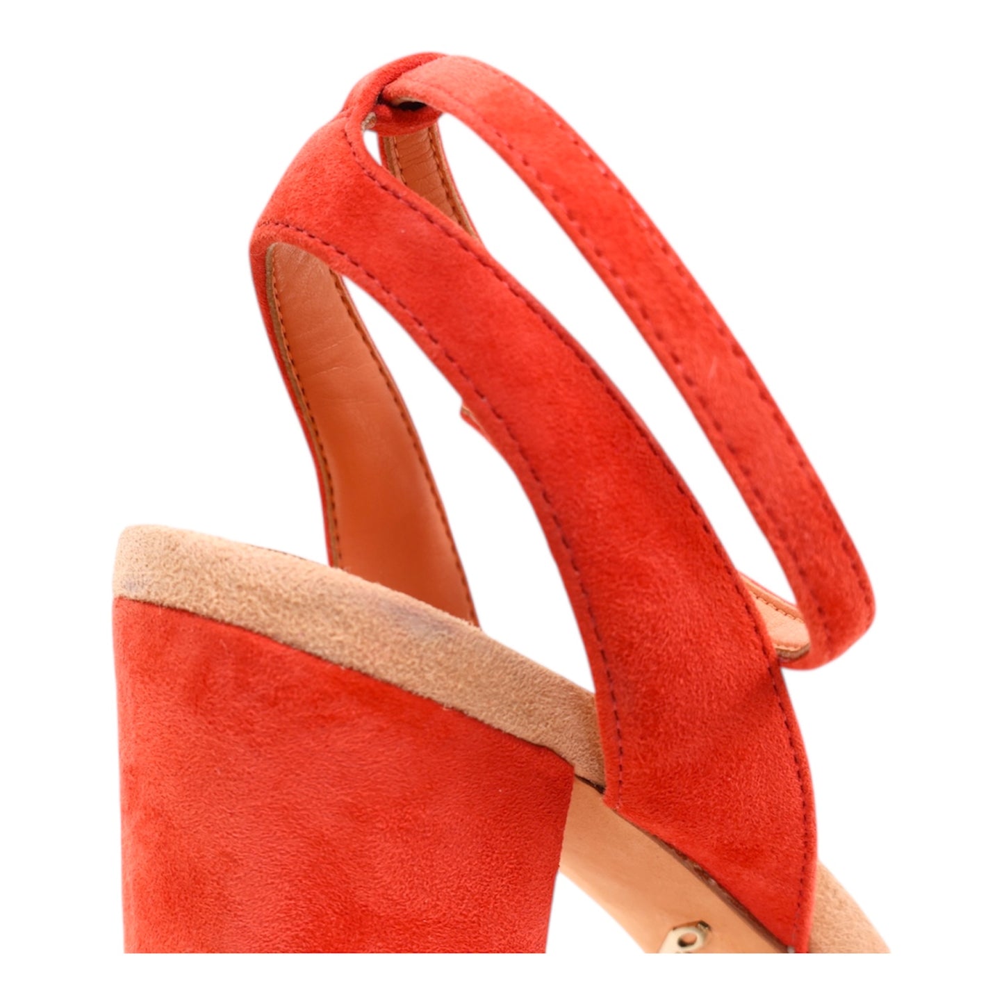 Brian Atwood Daria Suede Sky-High Platform Sandals (Size 38.5)