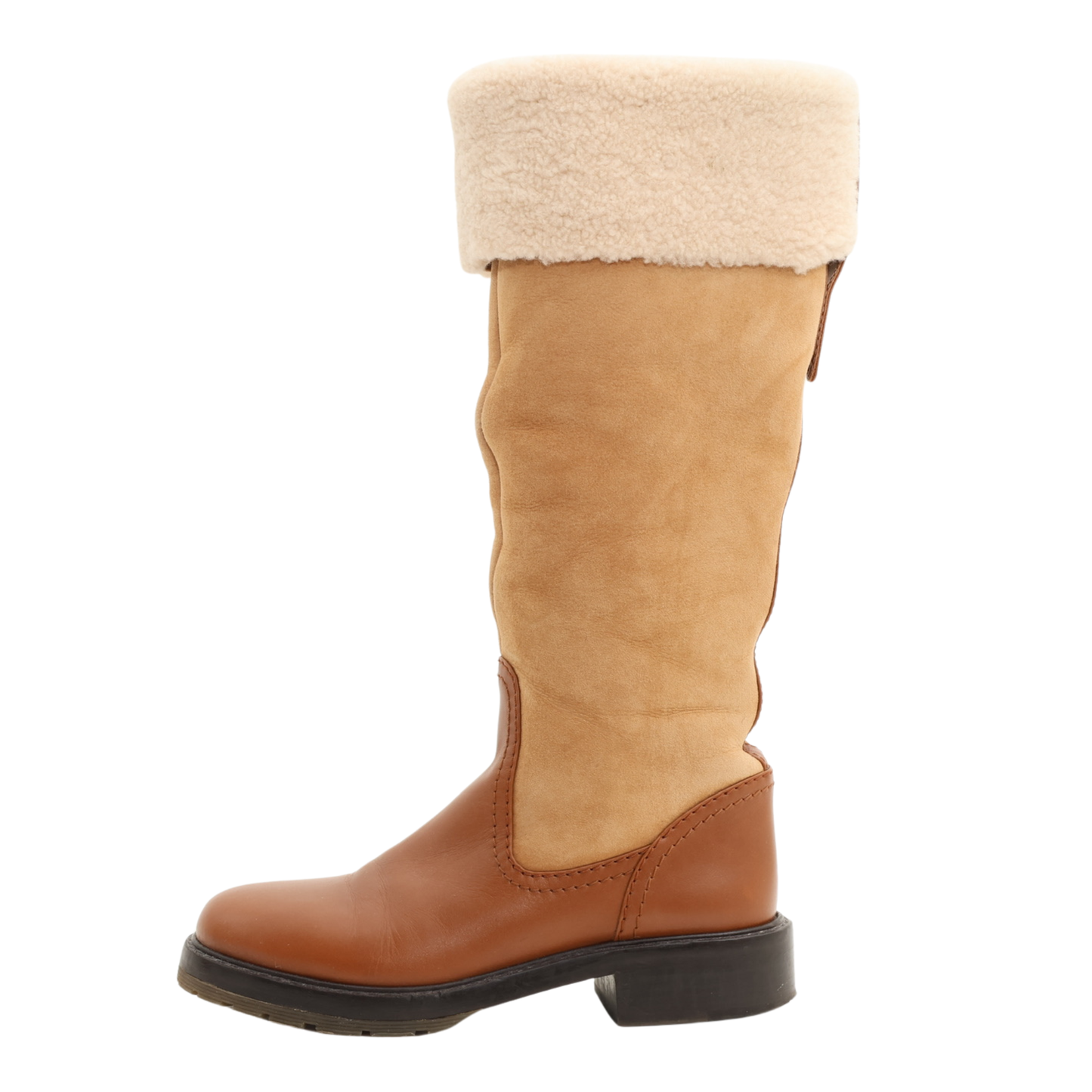 Chloé Brown Suede and Shearling Boots (Size 39)