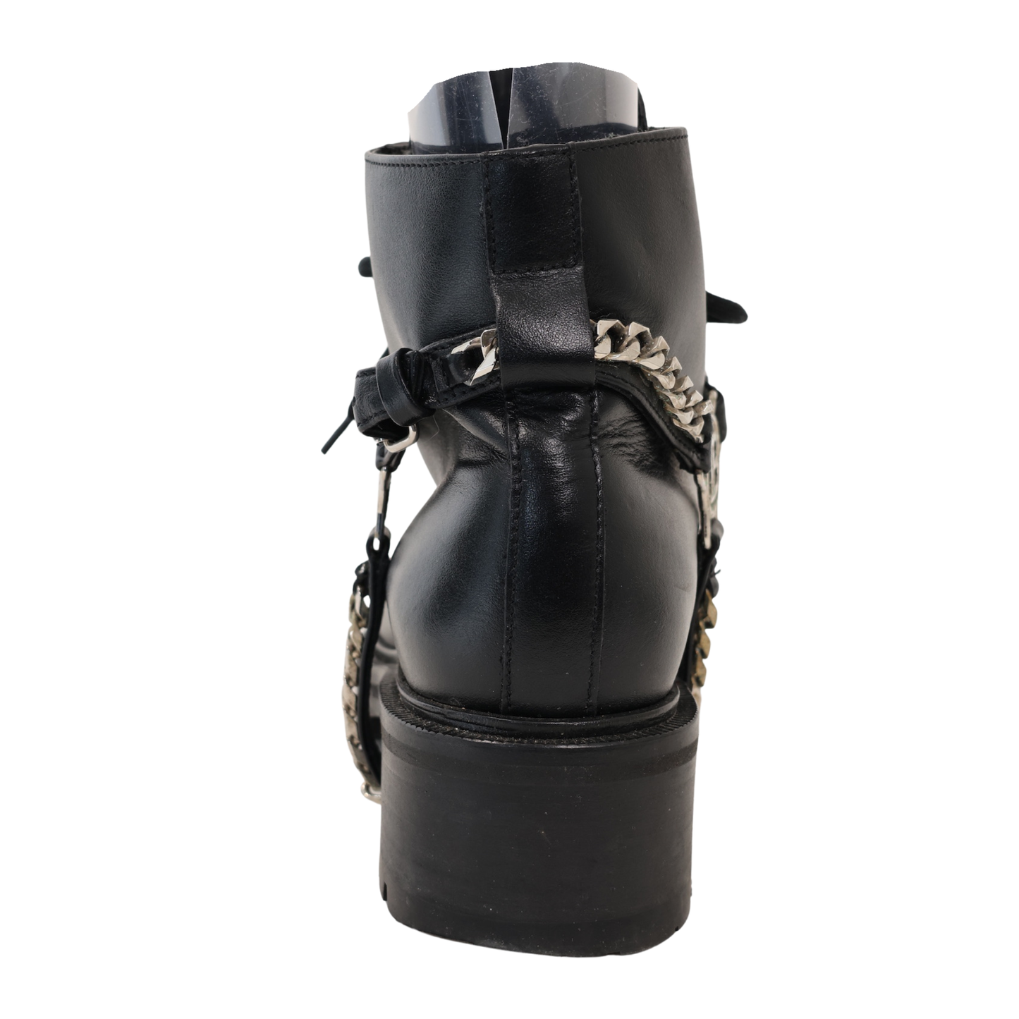 Balmain Ranger Chain Leather Combat Boots (Size 40)