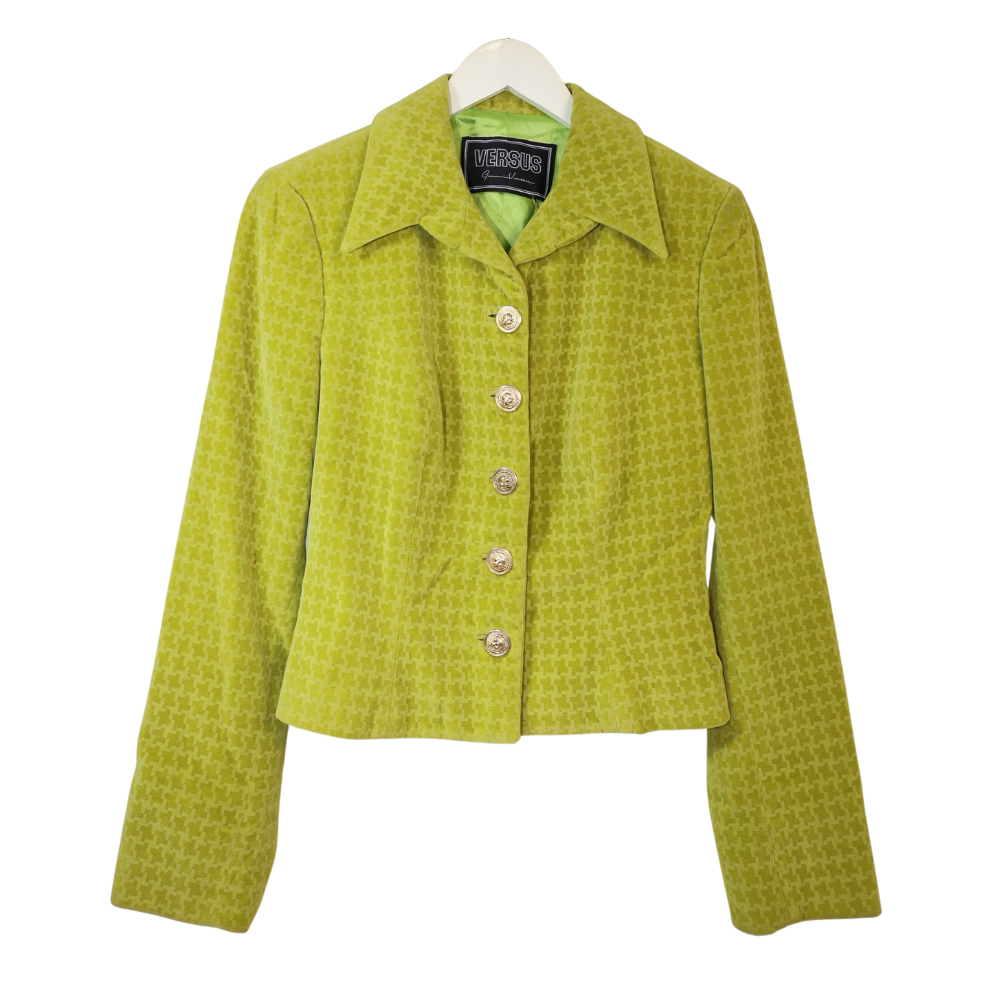 Vintage Versus Versace Houndstooth Velvet Blazer