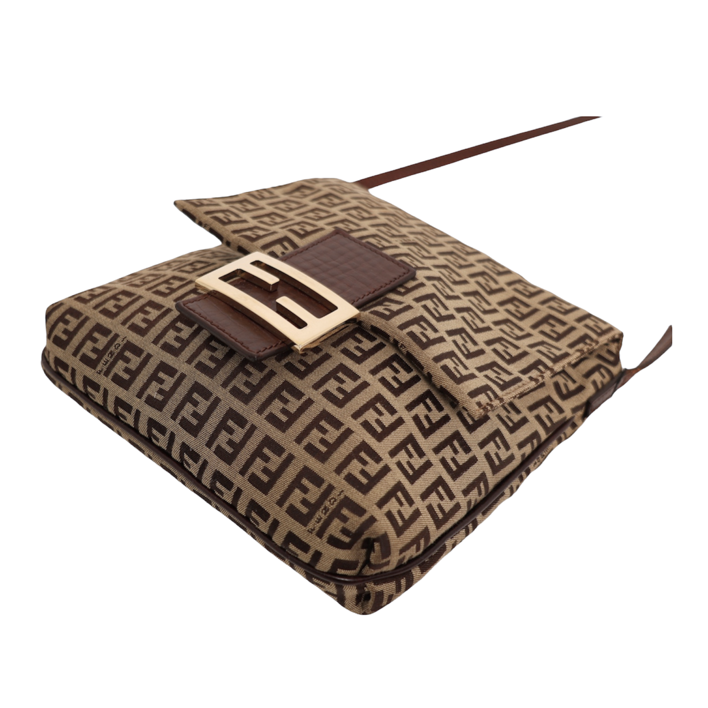 Fendi Zucchino FF Messenger Bag Vintage