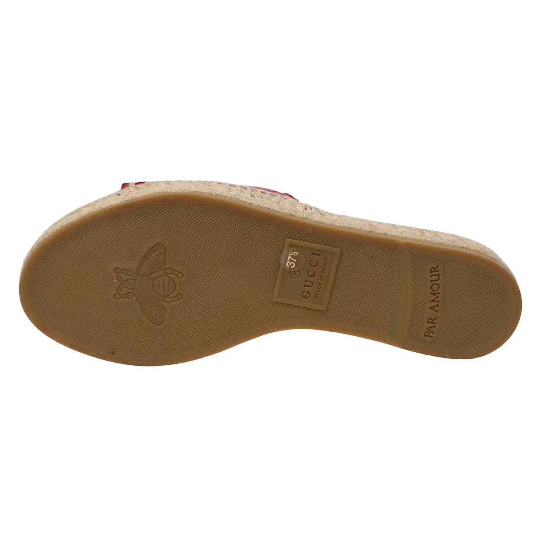 Gucci GG Marmont Espadrille Slides (Size 37.5)